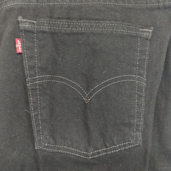 Levis 550 Black Denim Jeans Made In USA Women's 20W Tapered Leg - Picture 6 of 8